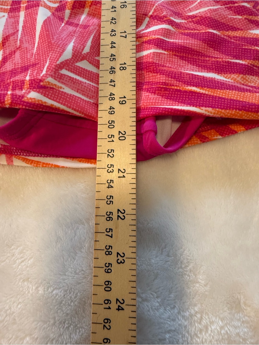 Calypso Cove Swim Dress Sz 14 Pink Orange Skirted One Piece Tropical Print - Picture 7 of 15